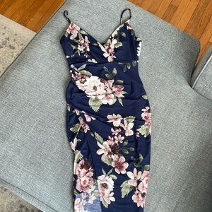 Navy floral dress